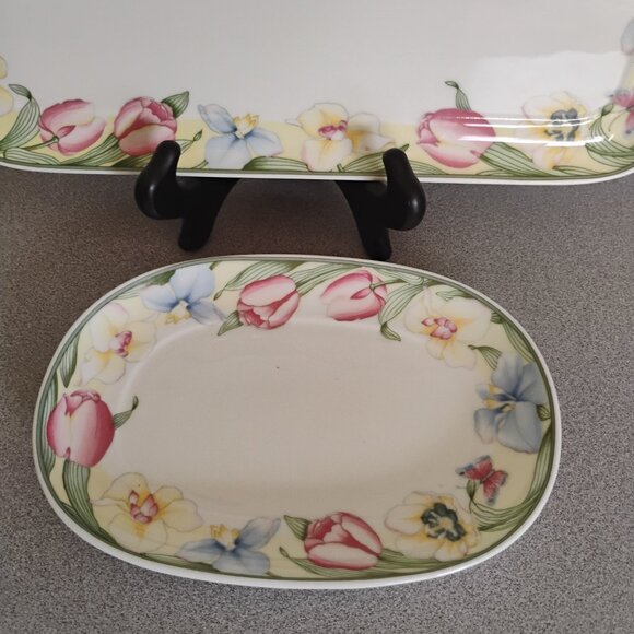 Villeroy and Boch Canari Pattern set of 2 Serving Plates - Picture 4 of 5